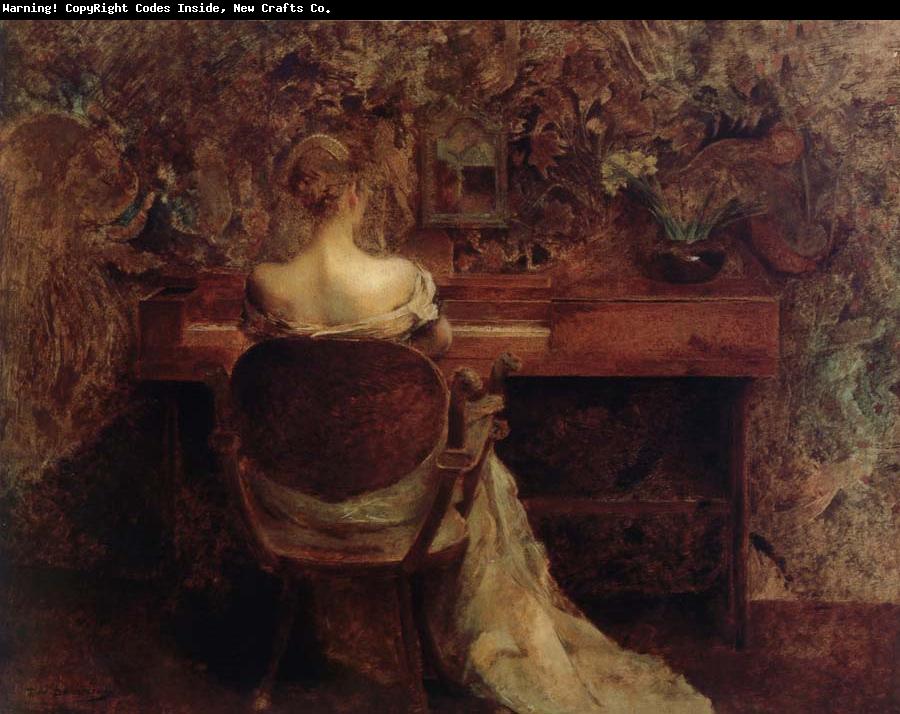 Thomas Wilmer Dewing The Spinet